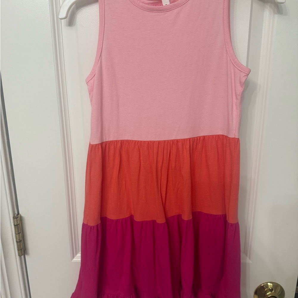 Crewcuts Pink Orange Color Block Dress